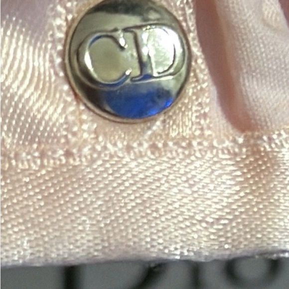 Auth Dior Pink Scrunchie hair tie with silver CD rivet accents vintage Rare - Picture 13 of 13